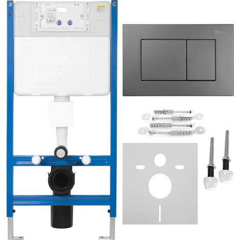 Vorwandelement für WC K011A-Q mit drückerplatte J tytan (1/5)