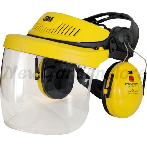 Visiera di protezione con cuffie colore giallo da lavoro 52471167