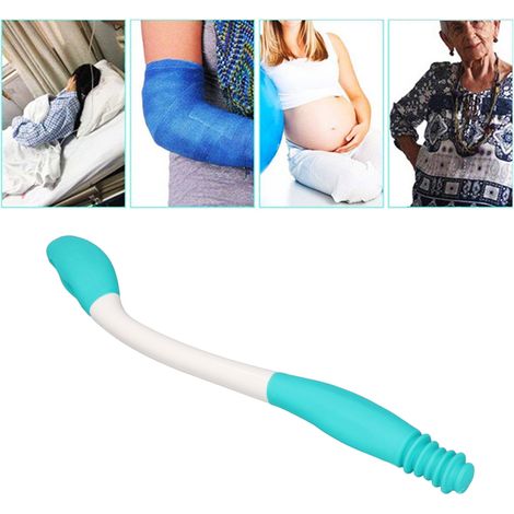 [Toilettenzubehör] Ergonomische Hygienehilfe mit komfortablem Griff für Schwangere und Senioren – Strapazierfähiges Silikon und Kunststoff, 40 cm (1/5)