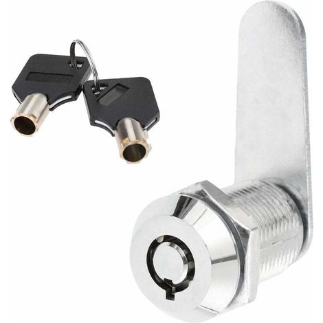 Serrure tubulaire en alliage de zinc pour tiroir de sécurité, cylindre de porte, boîte aux lettres, boîte à outils, serrure à 2 clés(25mm) (1/5)