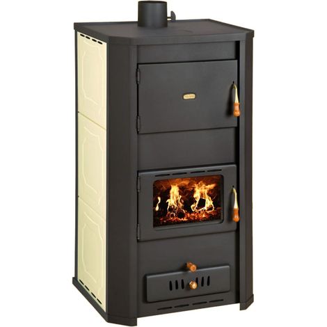 Stufa a legna per impianto di riscaldamento centralizzato. 29 + 8kw Potenza di riscaldamento (1/5)