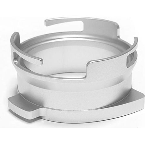 54 mm Dosiertrichter für Kaffeepulver, freihändig, aus Aluminiumlegierung, silberfarben