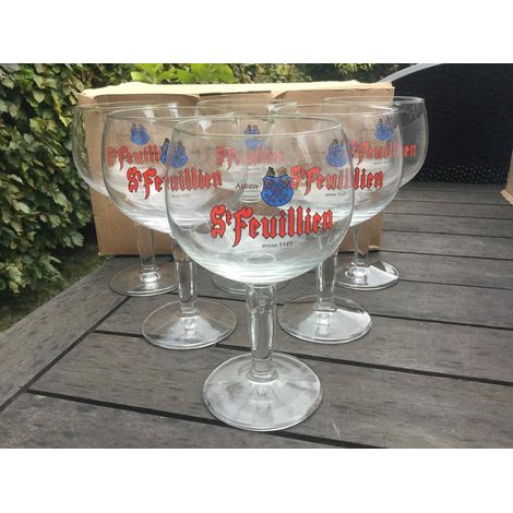 Saint-Feuillien - Lot de 6 verres à bière 25 cl - Neufs