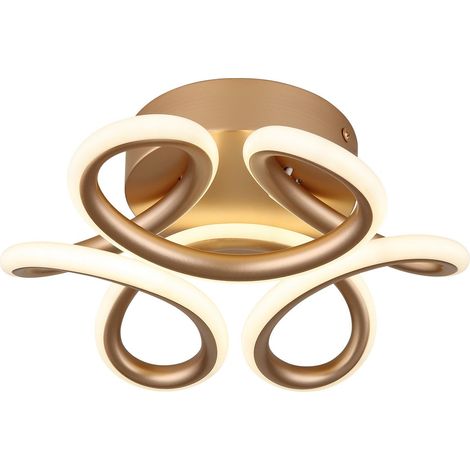 Globo - plafón - MELISAND - bronce - metal - Ø 26cm - LED - (1/5)
