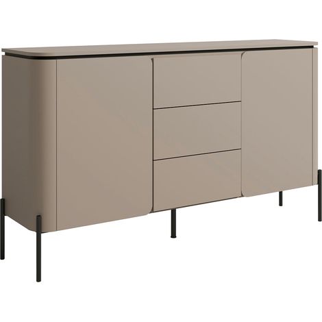 Buffet 2 portes 3 tiroirs Junon Taupe (1/5)