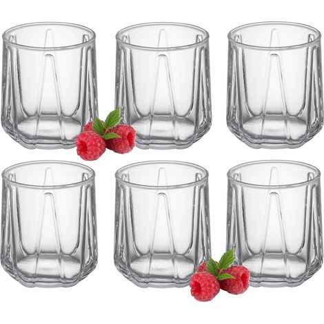 Set di 6 bicchieri per bevande, acqua, cocktail, ella, 360 ml, motivo geometrico (1/5)