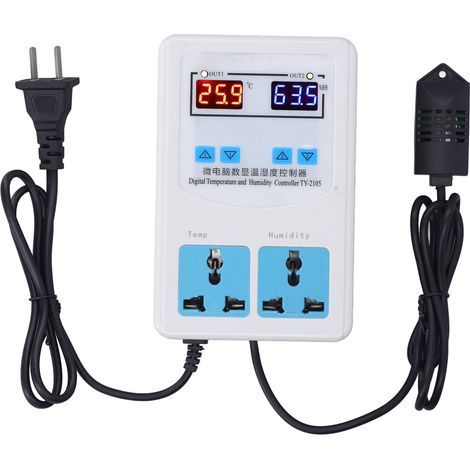 Contrôleur d'humidité de la température-20 60 ℃ 0 100.0% HR, affichage LCD, Thermostat d'humidité AC (1/5)