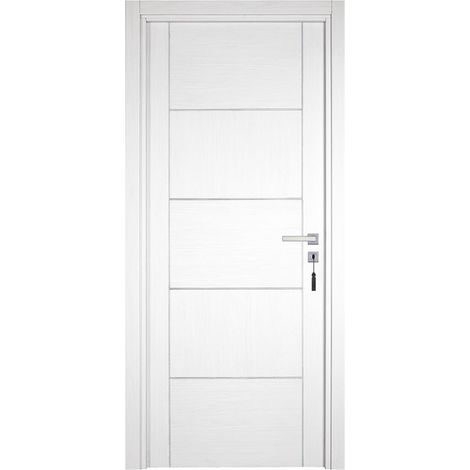 Bloc-porte pose fin de chantier collection PREMIUM Casoar, H.204 x l.73 cm, aspect chêne blanc, réversible  - Reivilo