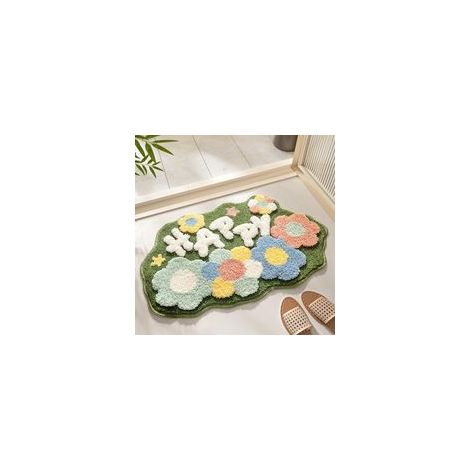 Tapis de Bain Antidérapant, Tapis Salle de Bain Moelleux en Microfibre, Tapis de Douche Absorbant Lavable en Machine pour Salle de Bain, Cuisine, Chambre (45x70cm) (1/5)