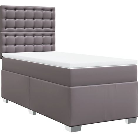 Maison Exclusive - Boxspringbett mit Matratze Grau 100x200 cm Kun