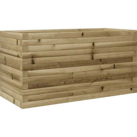 Vassoio per fioriera aiuola rialzata piante fiori terrazza giardino 90 x 40 x 45,5 cm legno di pino impregnato marrone 020037975