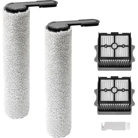 Rullo spazzola di ricambio per Tineco Floor One Stretch S6/Switch S6/S7 Stretch Ultra/S6 Stretch Lite/S9 Artist/i6 Stretch/i5 Stretch, accessori: 2 rulli, 2 filtri, 1 spazzola per la pulizia (1/5)