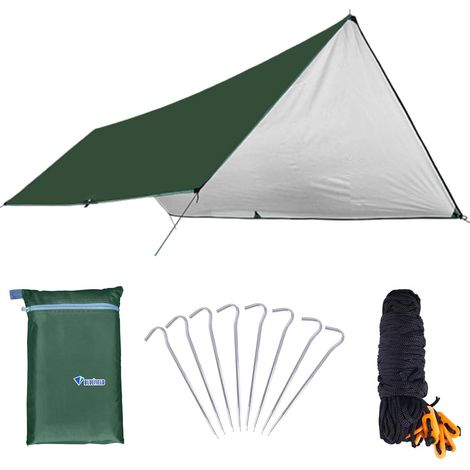 Lona ultraligera, lona para el suelo, cubierta protectora, parasol, toldo impermeable para hamacas, picnics, senderismo, playa y trekking. (1/5)