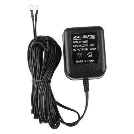 FENOPLASTICAAdaptateur Secteur pour Sonnette AC, Transformateur de 18V 500MA, Câble 10M, à Anneau Compatible, VidéO Prise UE (1/4)