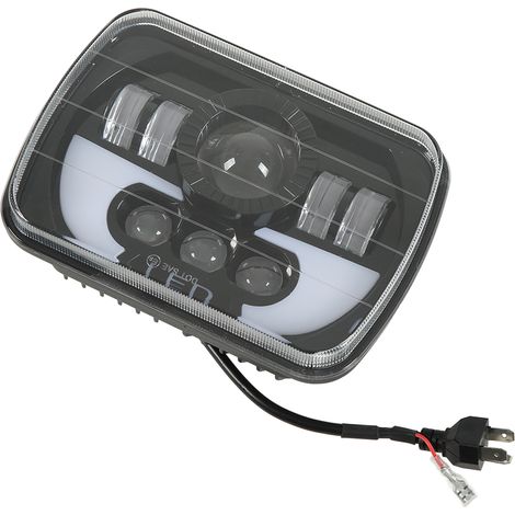 Phare LED carré 5x7 pouces 90W, projecteur à faisceau haut/bas, étanche IP67, pour voiture et moto (1/5)
