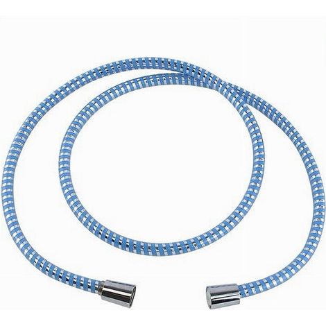 Trade Shop - Rack De Tubo De Repuesto Ducha Flexible 1.5 Mt Revestimiento Azul De Encaje Pvc 87296 - (1/2)