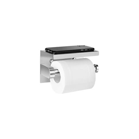 Porta carta igienica adesivo in acciaio inox per cucina e bagno - 2 pezzi - Crezuo