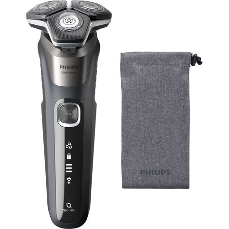 Philips – Rasoir électrique homme – Technologie SkinIQ – Têtes flexibles 360° – Lames SteelPrecision – Autonomie 60 minutes – Charge rapide 5 minutes