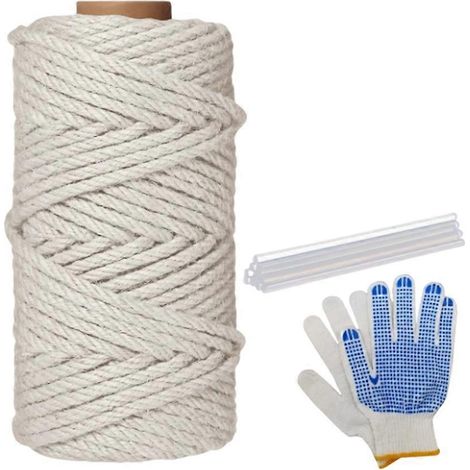Corde en chanvre naturel de 6 mm x 50 m pour arbre à chat, corde en sisal pour griffoir d'arbre à chat (à réparer ou remplacer soi-même). (1/5)