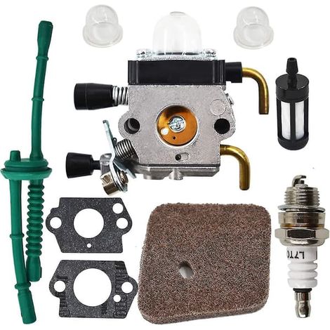 Ecleanfy - Carburateur de remplacement pour débroussailleuse Stihl FS38 FS45 FS46 FS55 KM55 FS85 avec joint de filtre à air et à carburant (1/5)