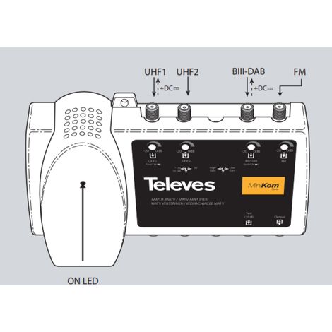 Amplificador televes 4 in 1 out - 539220