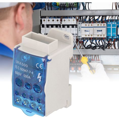Boîte de jonction sur rail DIN 690 V CA 500 A, connecteur de borne de distribution électrique (1/5)