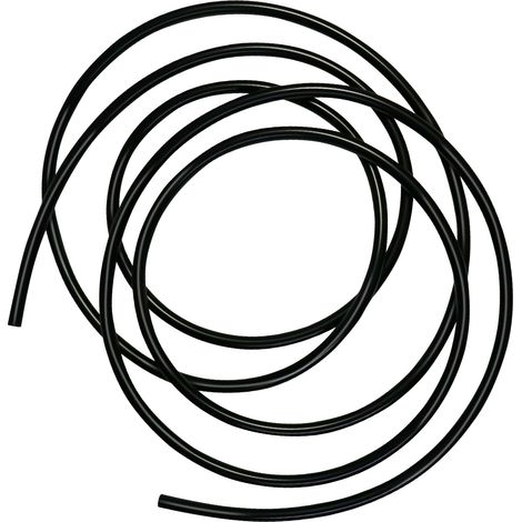 Tuyau flexible en silicone - 3 mm x 6 mm x 4,5 m de long - Pour pompes d'aquarium et tuyaux à air - Noir (1/5)
