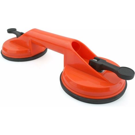 poignée ventouse, ventouse capacité de levage de 100kg, ventouse double verre vitre avec 2 ventouses – orange