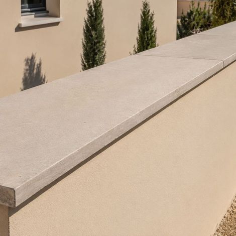 Couvertine Mur Pierre Naturelle Sinaï Beige Sablée Brossée - 100x30x3 cm - À l'unité - Ti'ma Stone (1/5)