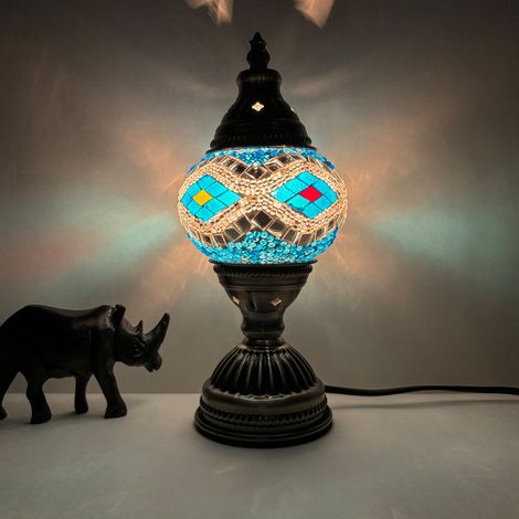 Spitzenbett idées cadeaux romantiques verre Türkei Tischleuchte mosaïque exotique Schlafzimmer (1/4)