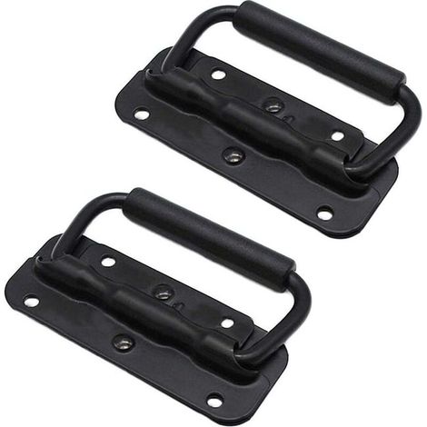 2 poignées de boîte à outils en acier inoxydable, poignée à ressort pliable, poignée de tirage 100 mm (1/5)