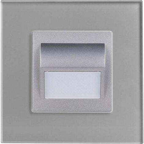 Baliza Led 1W, KOOB frontal cristal gris, Blanco cálido (1/5)