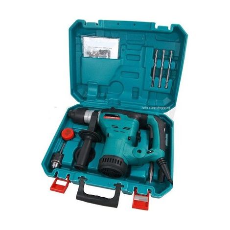 SDS HAMMER DRILL HEAVY DUTY 1500W ROTARY 240V & CHISELS IN CASE CT0700 WARRANTY