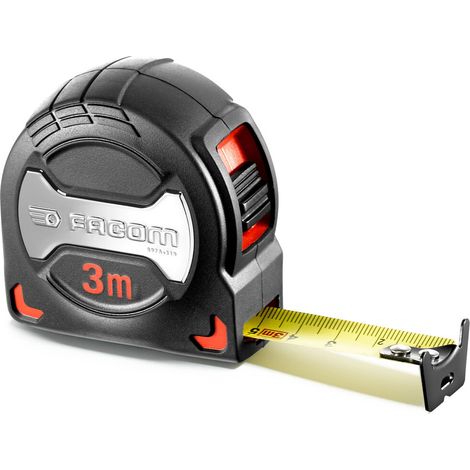 FACOM Mètre À Ruban 3 m - 897A.319PB - Revêtement Mylar Boîtier Grip