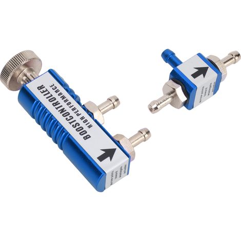 Kit Régulateur de Pression Turbo Manuel 1-30PSI, Alliage Aluminium, Universel, Réglable, Bleu (1/5)