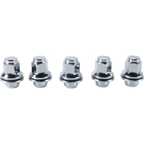 Lot de 5 écrous de roue en alliage d'acier pour XF XE X-Type F-TYPE S-TYPE XJ X350 X351 X358 XK XKR M12 x 1,5 Argent C2C35294 (1/5)