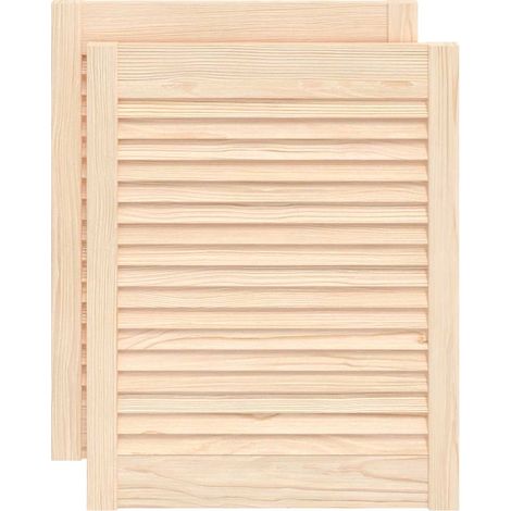Maison Exclusive - Puertas de armario de lamas 2 uds madera de pi