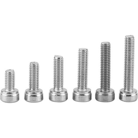 Kit de 300 vis à tête cylindrique creuse en acier inoxydable avec écrous hexagonaux et rondelles (M3) (1/5)