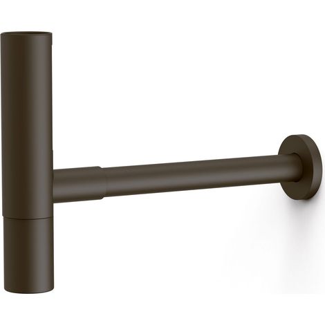 TRES 16110342KMB COMPLEMENTOS DE GRIFERÍA Sifón Telescópico Redondo Inspeccionable con Faldón para Lavabo Color Negro Bronce - ref: 16110342KMB