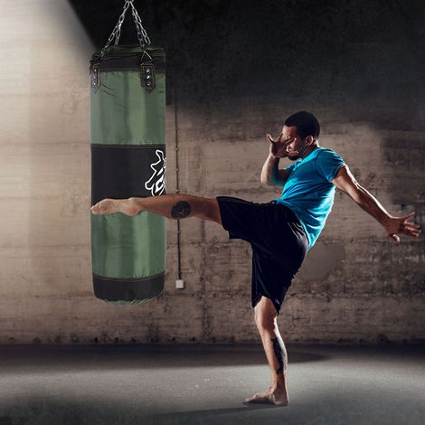 Sac de frappe d'entraînement de boxe et arts martiaux, idéal pour coups de poing et coups de pied. (1/5)