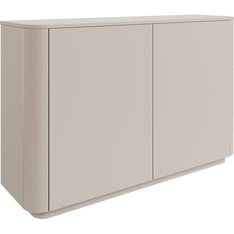 Selsey Luvio – Madia a 2 ante con 6 scomparti, bordi arrotondati, 140 cm, grigio cashmere