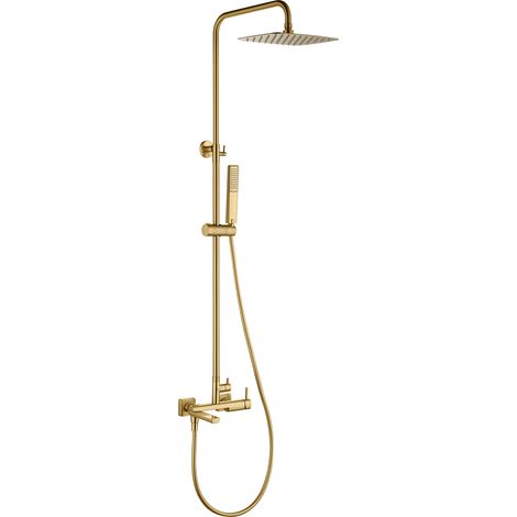 Conjunto bañera monomando Toscana oro cepillado [ IMEX® ]