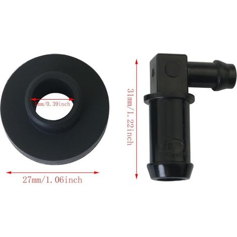 Tige de réservoir de carburant 532139277 et kit de bagues Husqvarna 532003645 pour remplacer la pièce 539110432 (5 pièces) (1/5)