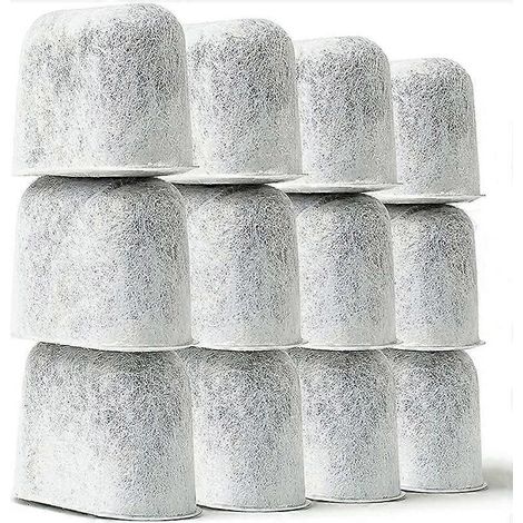 Lot de 12 filtres à eau de rechange au charbon actif, filtre non tissé pour cafetières (1/5)