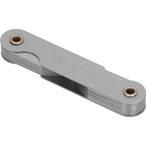 Gewindesteigungslehre metrisch Zoll mit integrierter Klinge, Messwerkzeug, Hardware R0,3–1,5 mm (1/5)