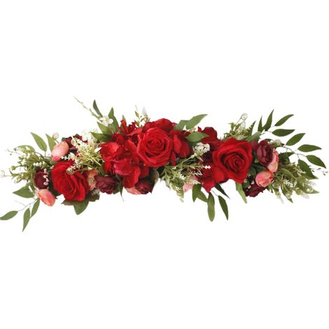 Rose artificielle Swag décorative pour arc de mariage, décoration murale de porte d'entrée, centres de Table, décoration de maison rouge (1/5)