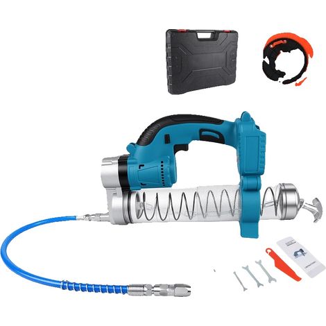 Elektrische Fettepistole, 10000 PSI Maximaldruck, 960W Leistung, bürstenloser Motor, tragbare Kunststoffbox, ergonomisches Griffdesign (1/5)