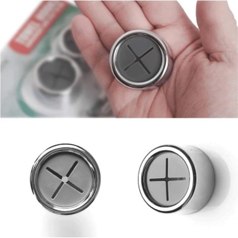 Porte-serviettes rond auto-adhésif en 3 parties pour cuisine et salle de bain (1/4)