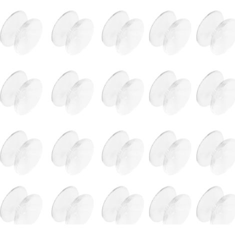 Ventouses en silicone double face Totority pour verre, lot de 24 (1/5)
