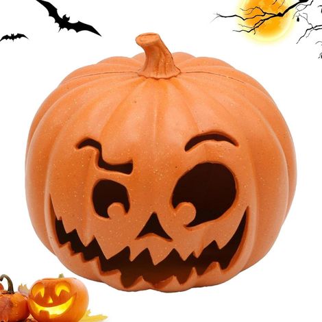 Halloween-Dekorationskürbis – Hohllaterne – Leuchtender Kerzenhalter – Für die Außendekoration (1/5)